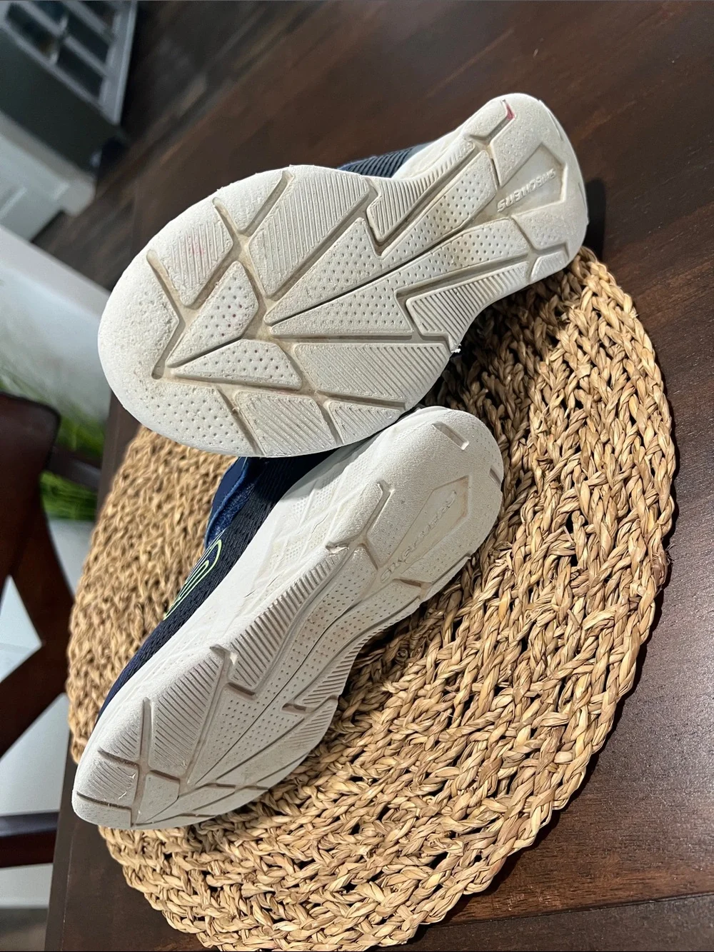 Skechers Kids Navy & Lime Slip-On Athletic Sneakers